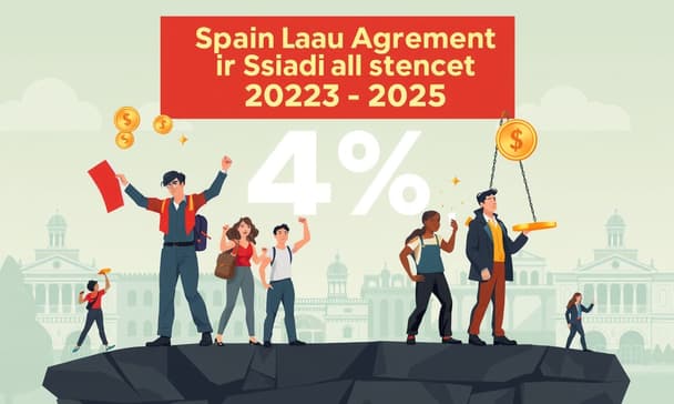 スペイン労働協約2023-2025：賃上げ4％と柔軟な労働改革のポイント
