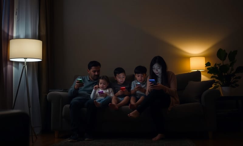 同じ場所にいるのに、心は別々の場所