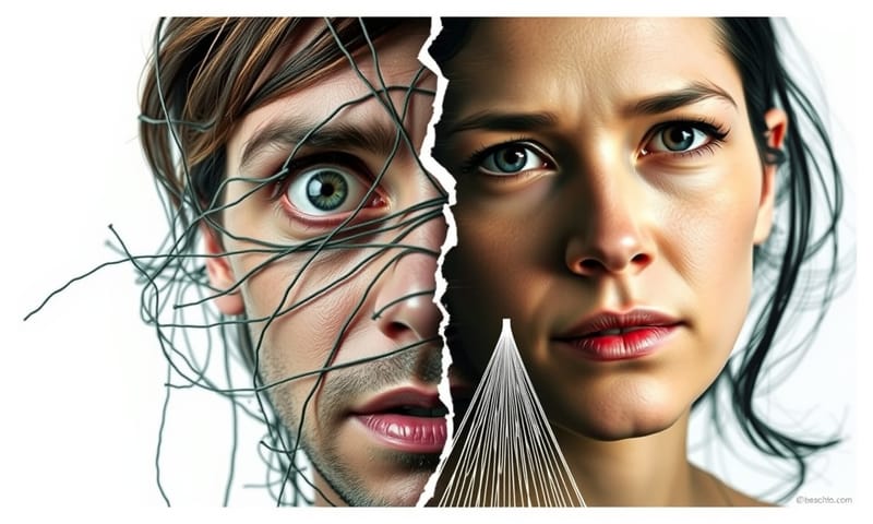 混乱から整理へ、内なる変化のイメージ