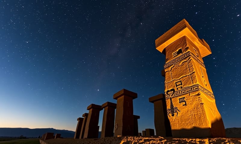 ギョベクリ・テペの石柱と星空