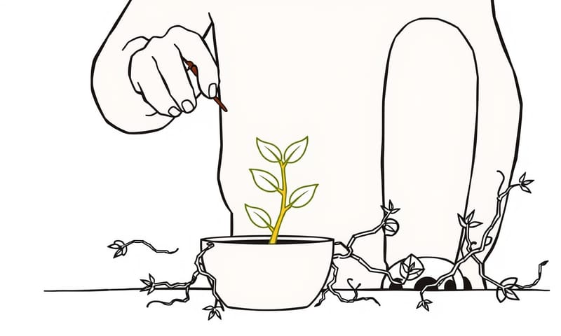 自分のための健全な環境を育てるイメージ