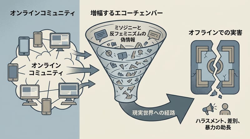 補足図：オンライン言説（Manosphere）と規範の極端化
